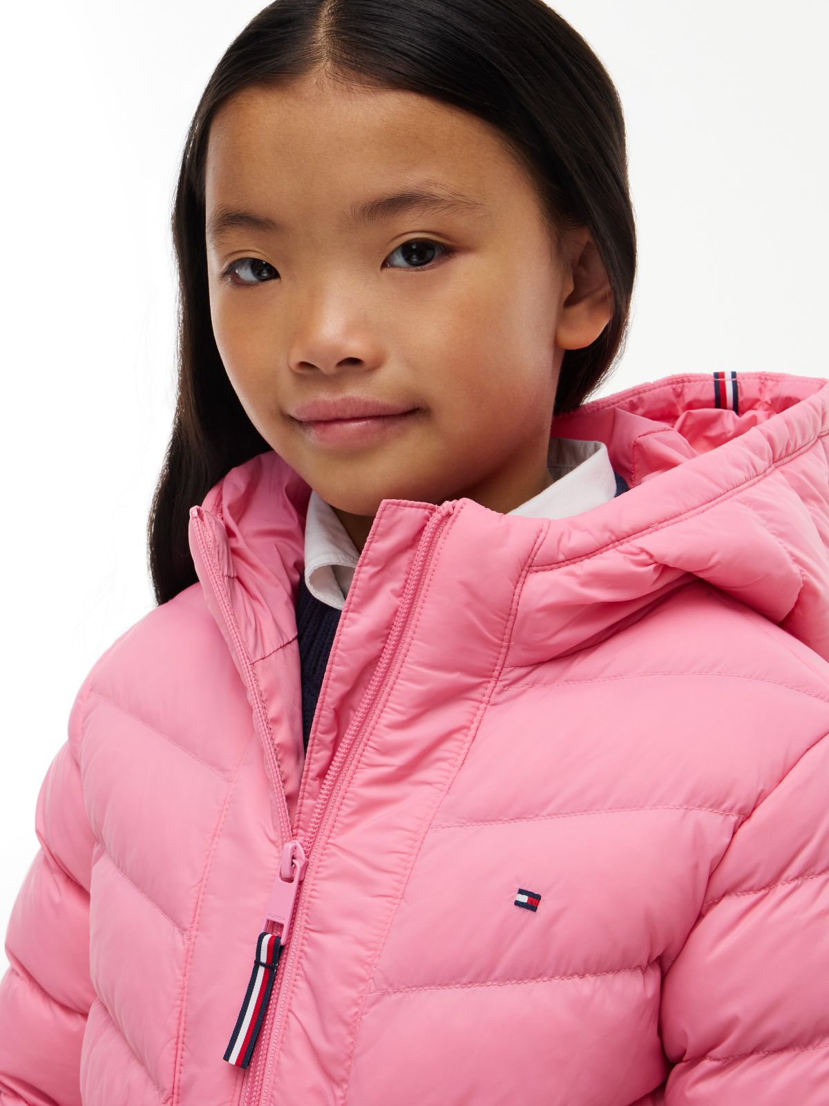 Kids' Quilted Hooded Jacket — Jasmine Pink
