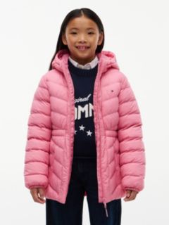 Kids' Quilted Hooded Jacket — Jasmine Pink 1