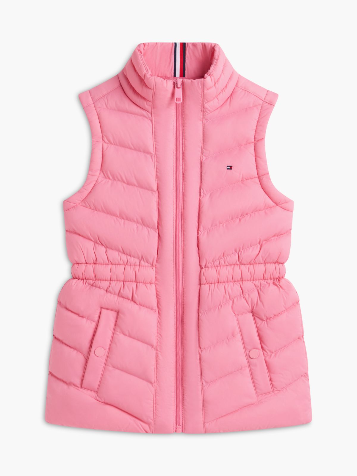 Kids' Chevron Quilted Vest — Jasmine Pink