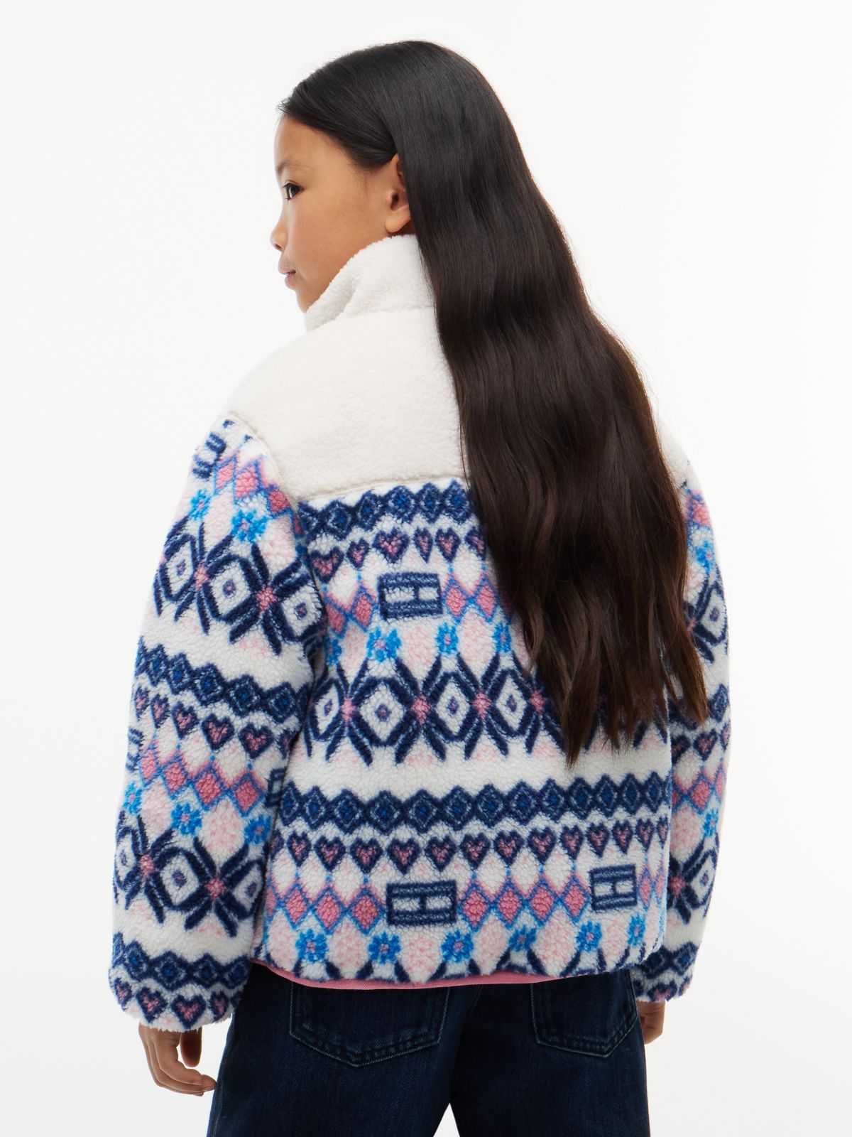 Kids' Fair Isle Teddy Jacket — White