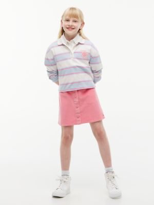 Детская юбка Tommy Hilfiger Stretch Corduroy, цвет: Розовый — фото 2