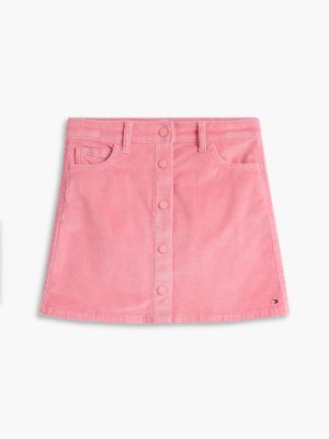 Детская юбка Tommy Hilfiger Stretch Corduroy, цвет: Розовый — фото 5
