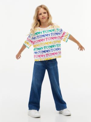 Детские футболки Tommy Hilfiger Kids' Allover Tommy Logo T-Shirt — фото 2