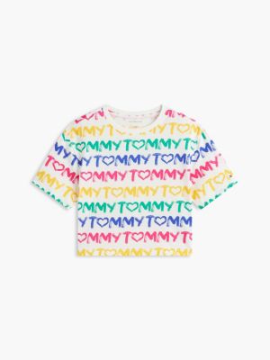 Детские футболки Tommy Hilfiger Kids' Allover Tommy Logo T-Shirt — фото 5