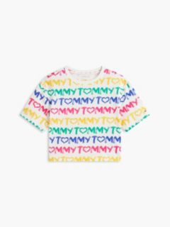 Kids' Allover Tommy Logo T-Shirt — Ecru 5