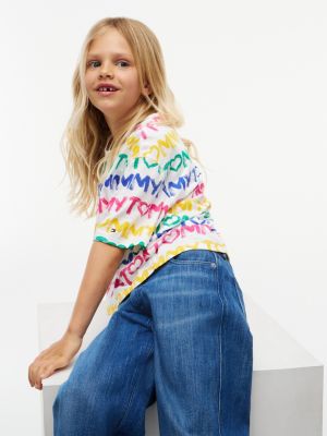 Детские футболки Tommy Hilfiger Kids' Allover Tommy Logo T-Shirt — фото 3