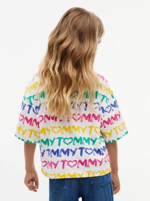 Детские футболки Tommy Hilfiger Kids' Allover Tommy Logo T-Shirt — фото 4