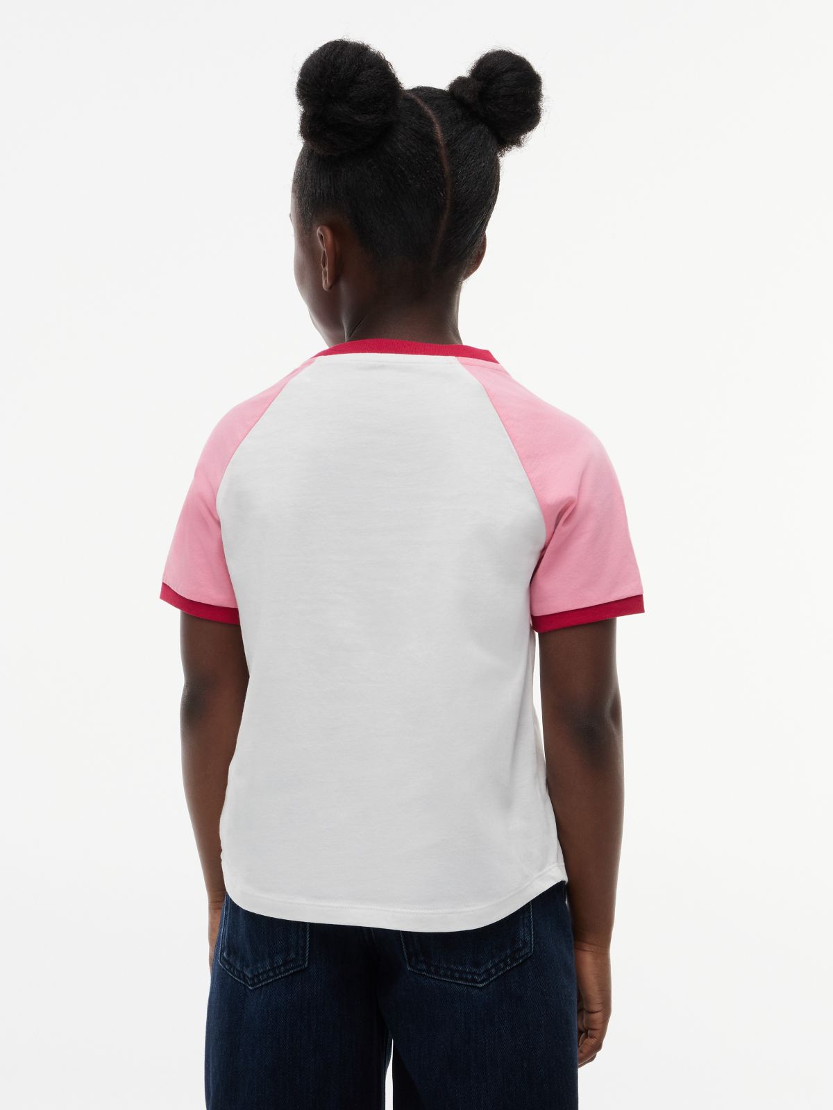 Kids' Crest Logo Raglan T-Shirt — White