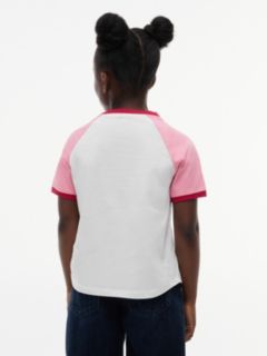 Kids' Crest Logo Raglan T-Shirt — White 4