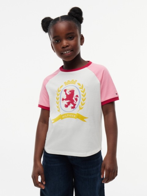 Детские футболки Tommy Hilfiger Kids' Crest Logo Raglan T-Shirt