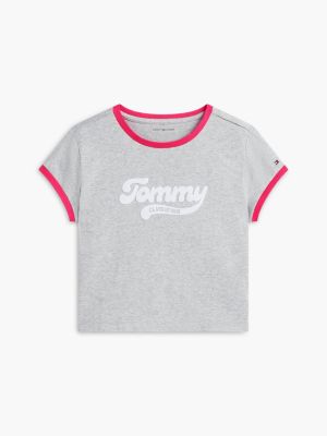 Детские футболки Tommy Hilfiger Kids' Flocked Tommy Logo Ringer T-Shirt — фото 5