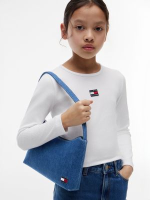 Детские сумки Tommy Hilfiger Kids' Flag Logo Denim Shoulder Bag — фото 2