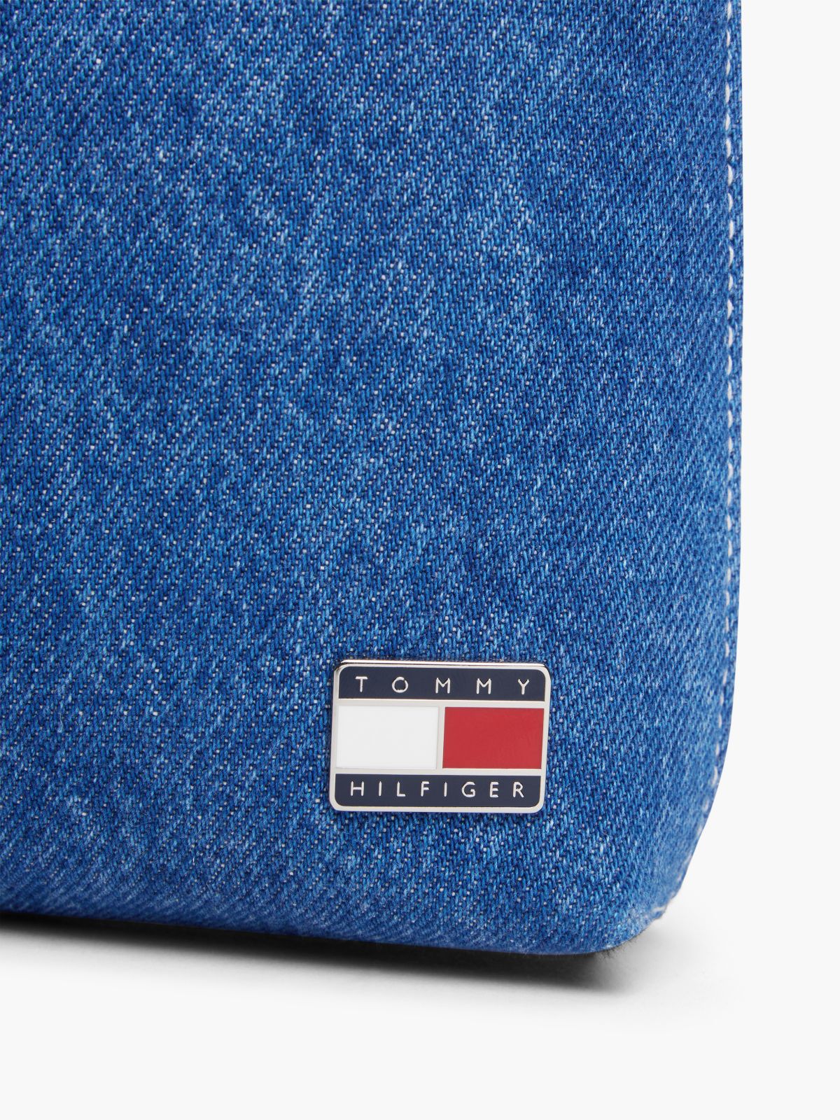 Kids' Flag Logo Denim Shoulder Bag — Medium Wash Denim