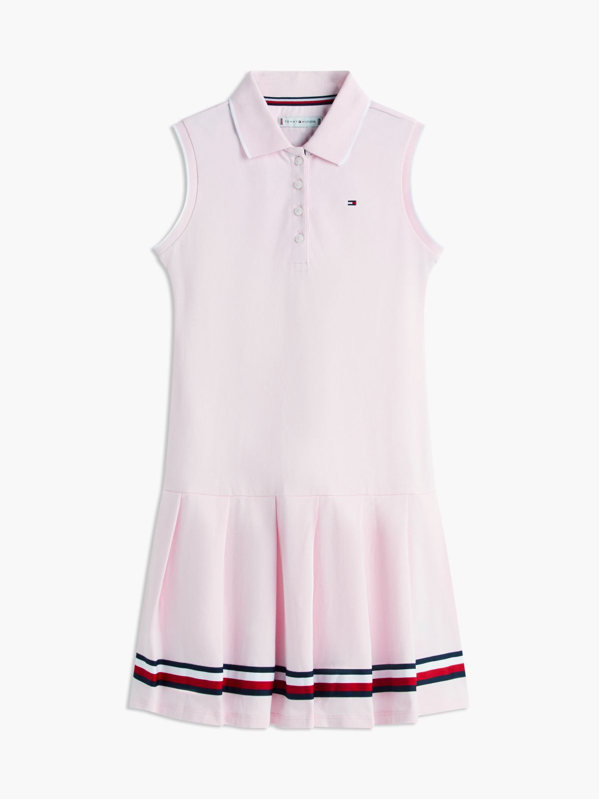 Kids' Sleeveless Pleated Polo Dress — Ballerina