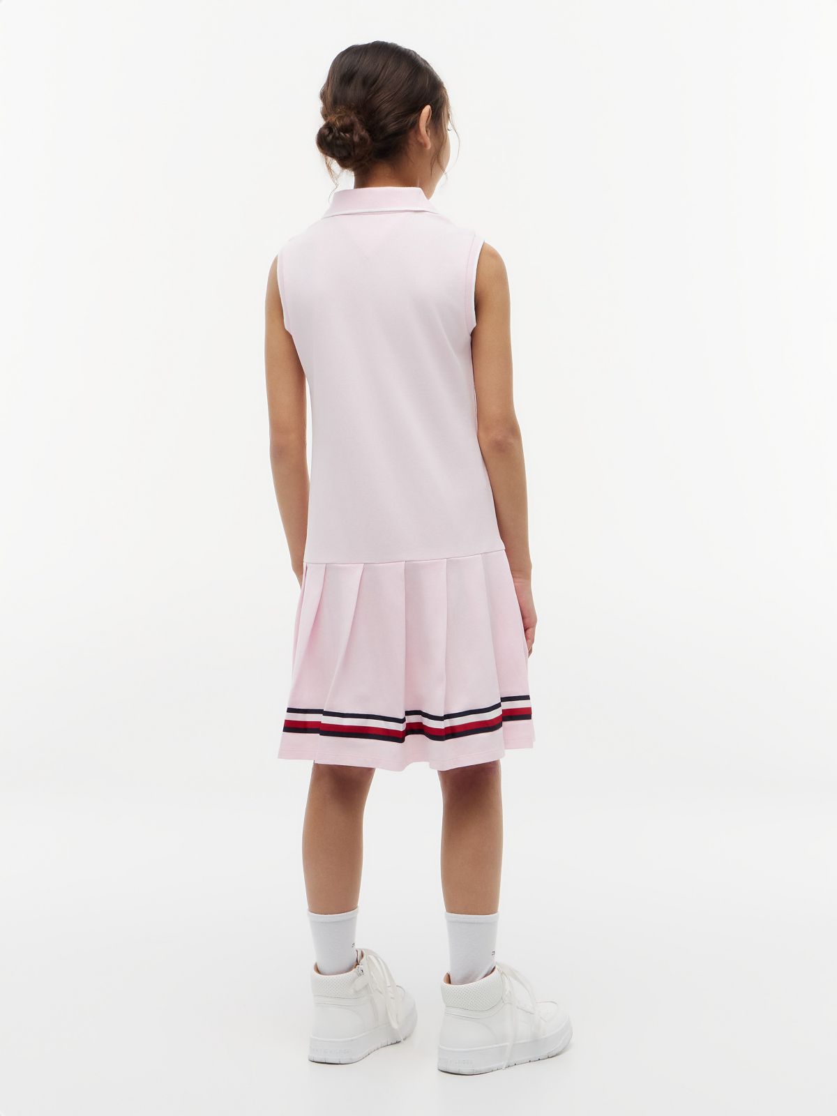 Kids' Sleeveless Pleated Polo Dress — Ballerina