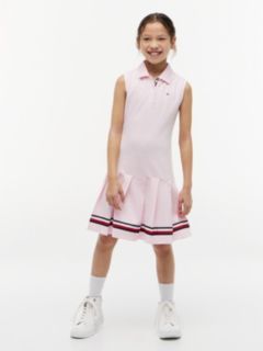 Kids' Sleeveless Pleated Polo Dress — Ballerina 1