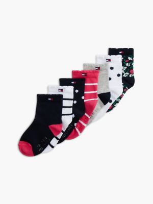 Babies' Variety Mix Sock 7-Pack, Navy Blue/ Multi
