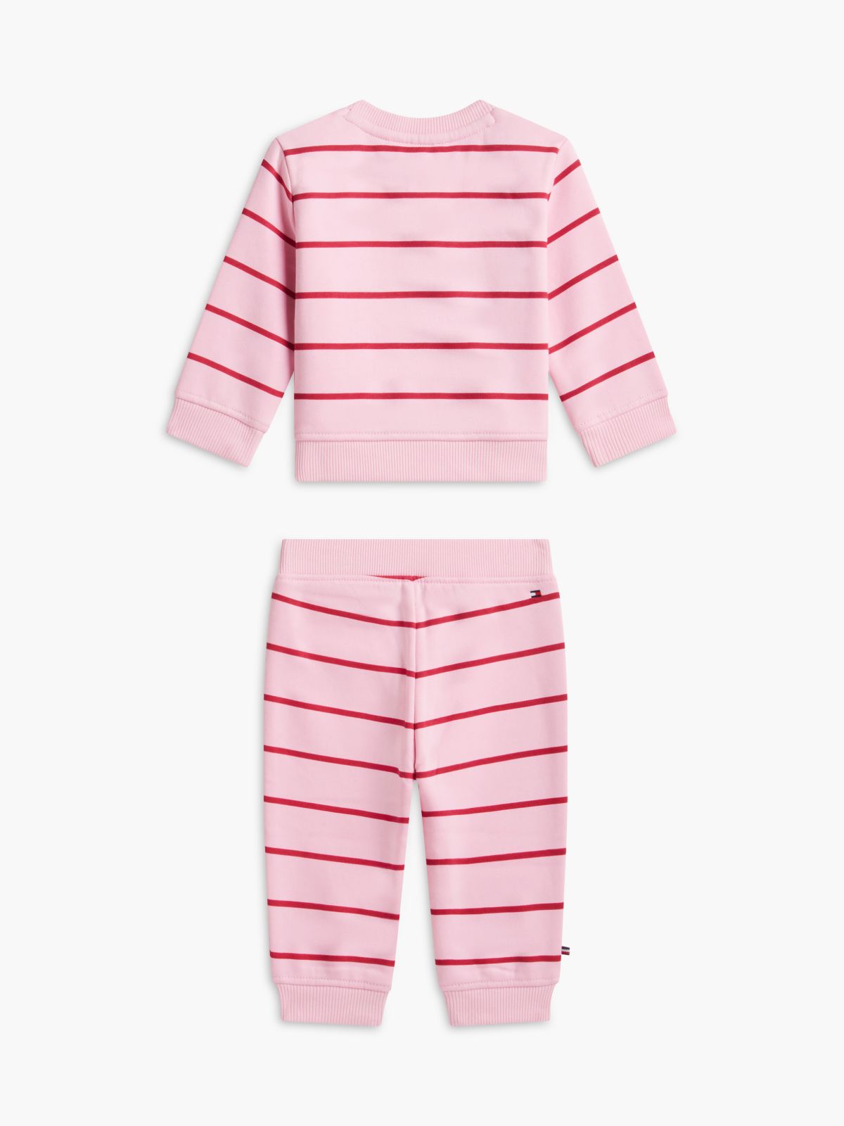 Babies' Striped Sweatshirt & Pant Set — Classic Pink