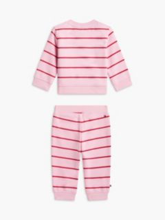 Babies' Striped Sweatshirt & Pant Set — Classic Pink 2