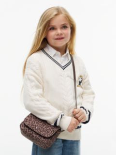 Kids' Leopard Print Denim Crossbody Bag — Cinnamon Ash Multi 2
