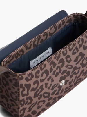 Детская сумка Tommy Hilfiger Leopard Print Denim Crossbody, цвет: Коричный пепельный разноцветный — фото 5
