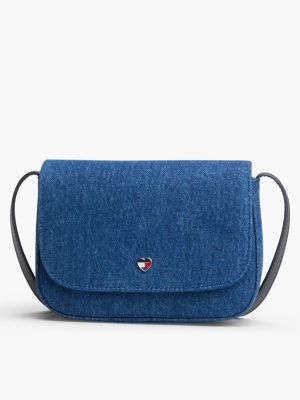 Kids' Denim Crossbody Bag, Medium Wash Denim