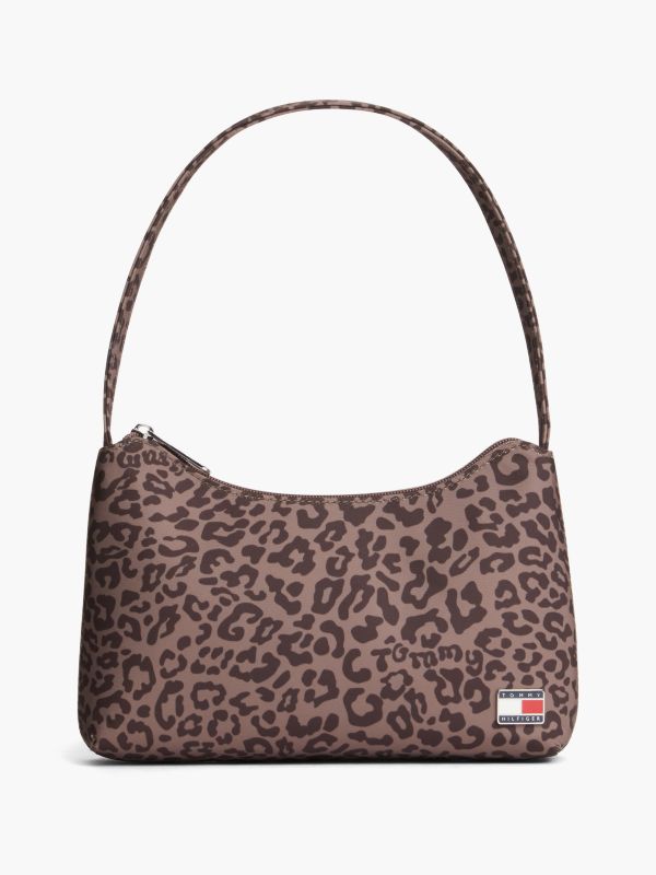 Kids' Leopard Print Denim Shoulder Bag — Cinnamon Ash Multi
