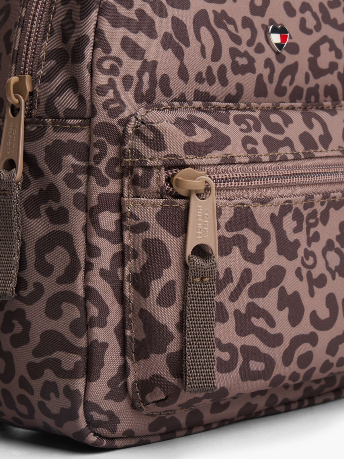 Kids' Leopard Print Denim Backpack — Cinnamon Ash Multi