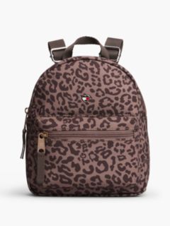 Kids' Leopard Print Denim Backpack — Cinnamon Ash Multi 1