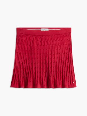 Детская юбка Tommy Hilfiger Cable Knit, цвет: Рубиновый — фото 5