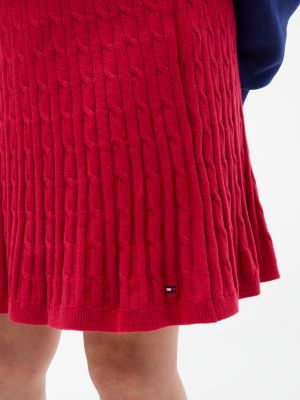 Детская юбка Tommy Hilfiger Cable Knit, цвет: Рубиновый — фото 3