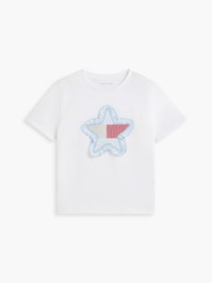 Kids' Patch Star Logo T-Shirt — White 5