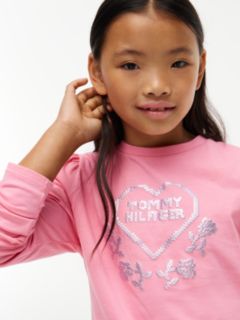 Kids' Heart Logo Puff-Sleeve T-Shirt — Jasmine Pink 3