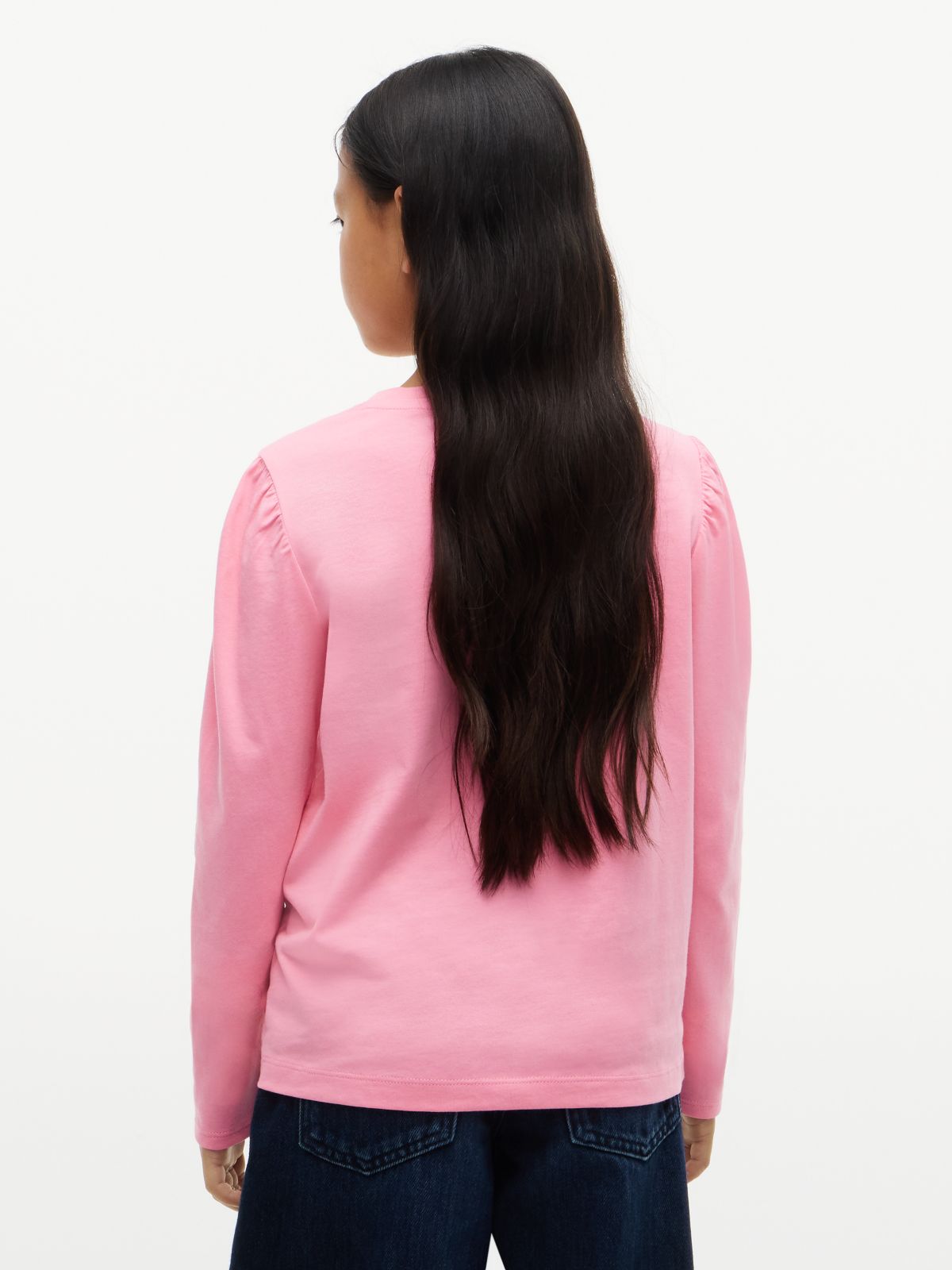 Kids' Heart Logo Puff-Sleeve T-Shirt — Jasmine Pink