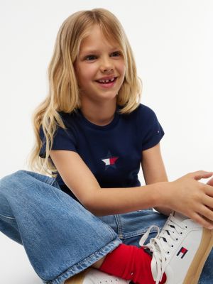 Детские футболки Tommy Hilfiger Kids' Star Logo Stretch T-Shirt — фото 3