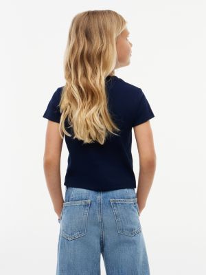 Детские футболки Tommy Hilfiger Kids' Star Logo Stretch T-Shirt — фото 4