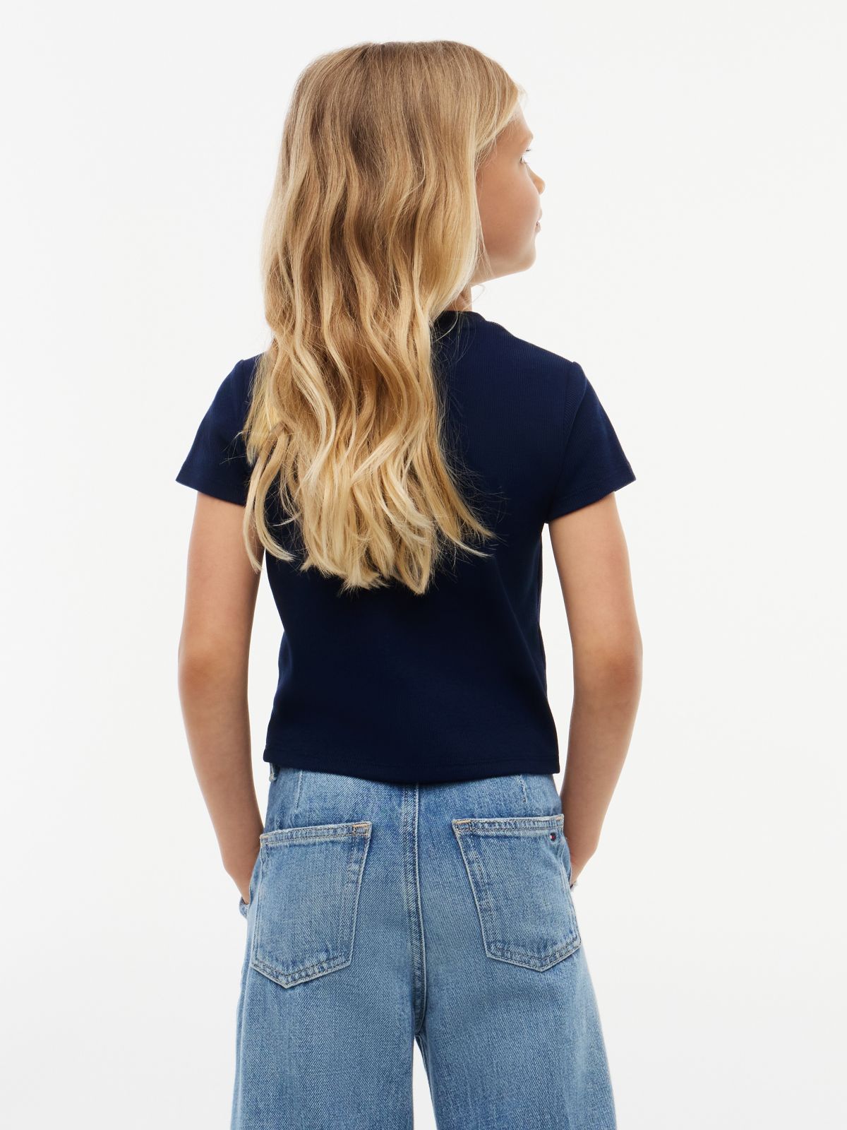 Kids' Star Logo Stretch T-Shirt — Carbon Navy