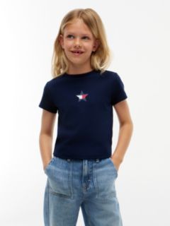 Kids' Star Logo Stretch T-Shirt — Carbon Navy 1