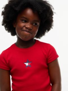 Kids' Star Logo Stretch T-Shirt — Red 3