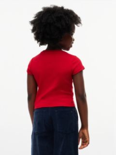 Kids' Star Logo Stretch T-Shirt — Red 4