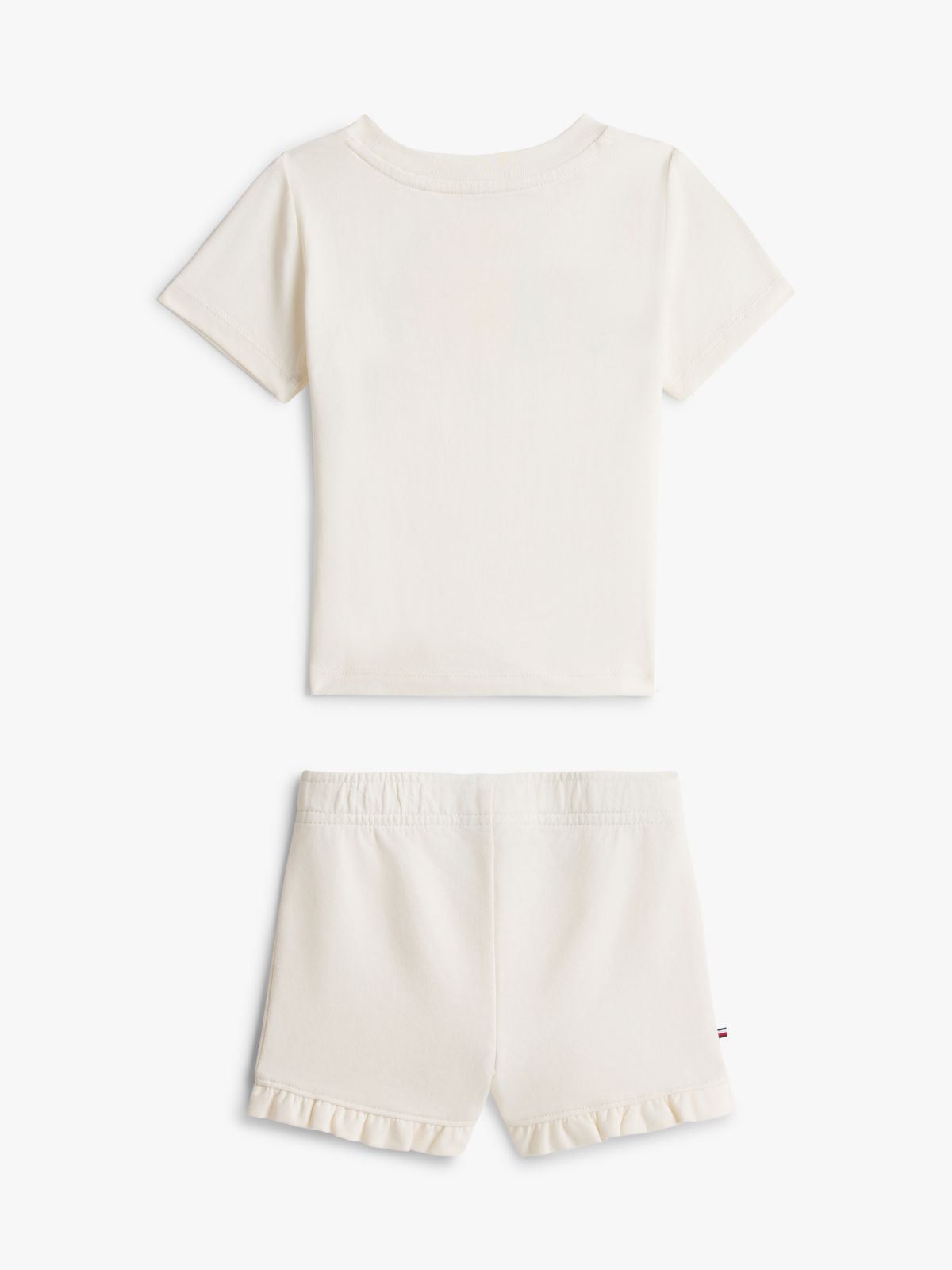Babies' Tommy Logo T-Shirt & Short Set — Ivory Silk