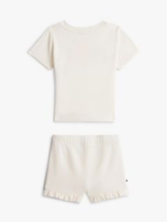 Babies' Tommy Logo T-Shirt & Short Set — Ivory Silk 2