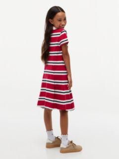 Kids' Rugby Stripe Polo Dress — Ruby Rhubarb 4