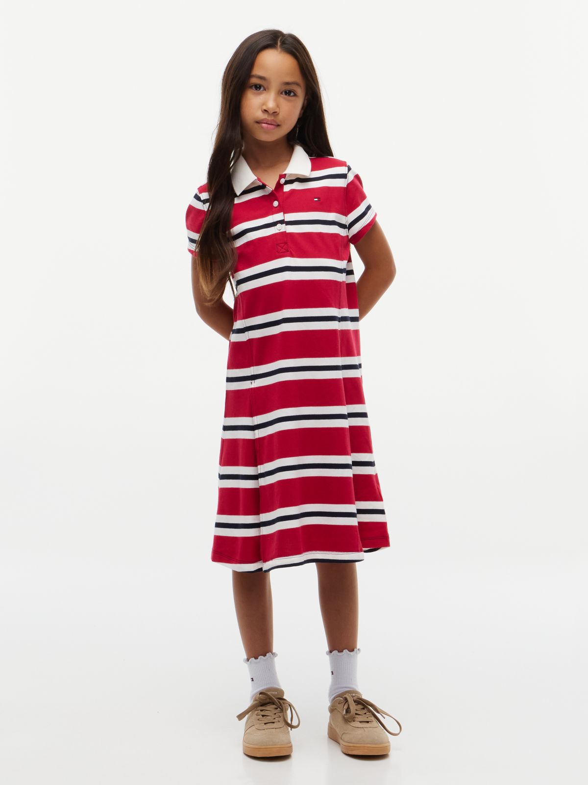 Kids' Rugby Stripe Polo Dress — Ruby Rhubarb