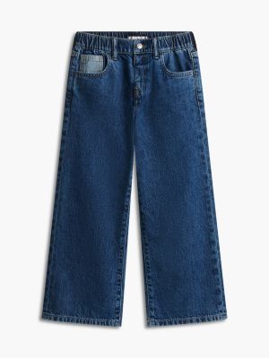 Детские джинсы Tommy Hilfiger Wide Leg Pull-On Jean, цвет: Средний джинсовый — фото 5