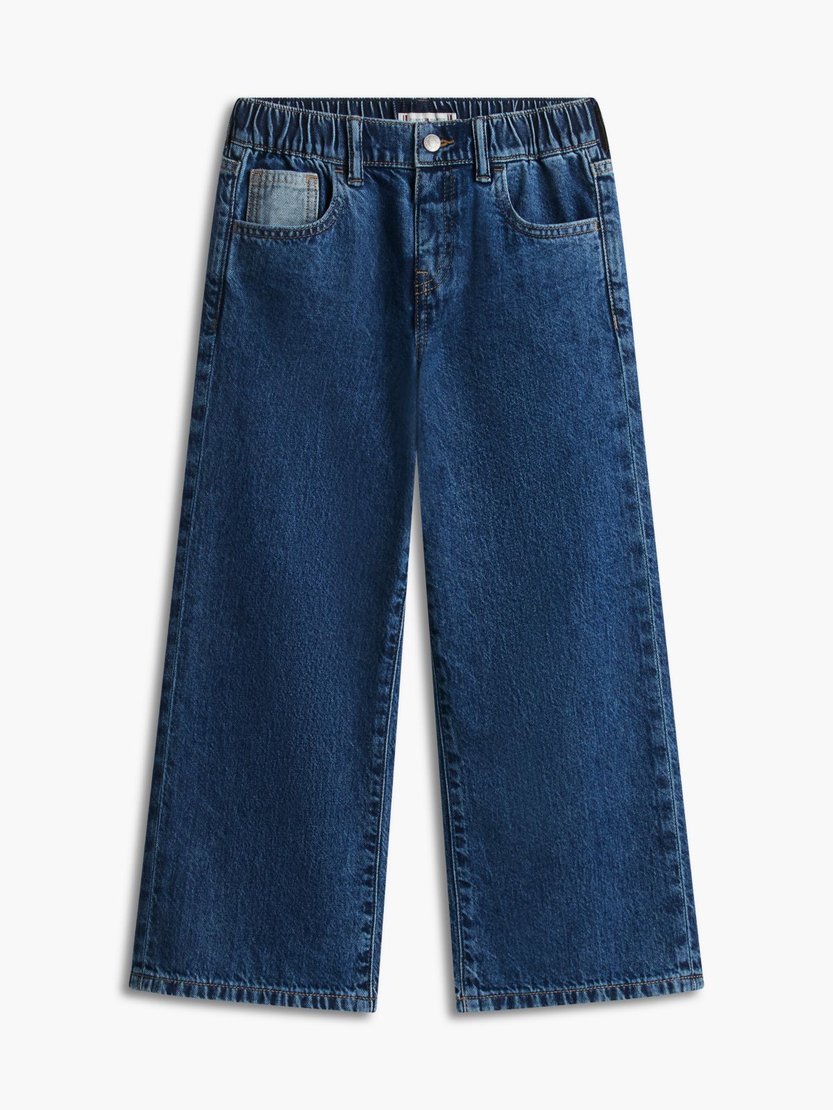 Kids' Wide Leg Pull-On Jean — Medium Denim