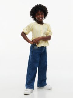 Kids' Wide Leg Pull-On Jean — Medium Denim 2