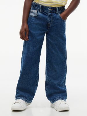 Kids' Wide Leg Pull-On Jean, Medium Denim