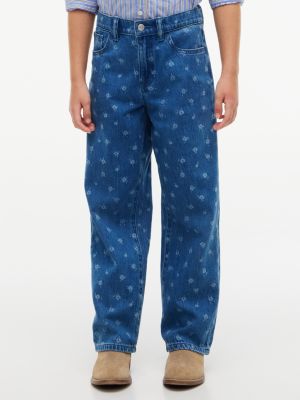 Kids' Pull-On Barrel Jean, Medium Wash