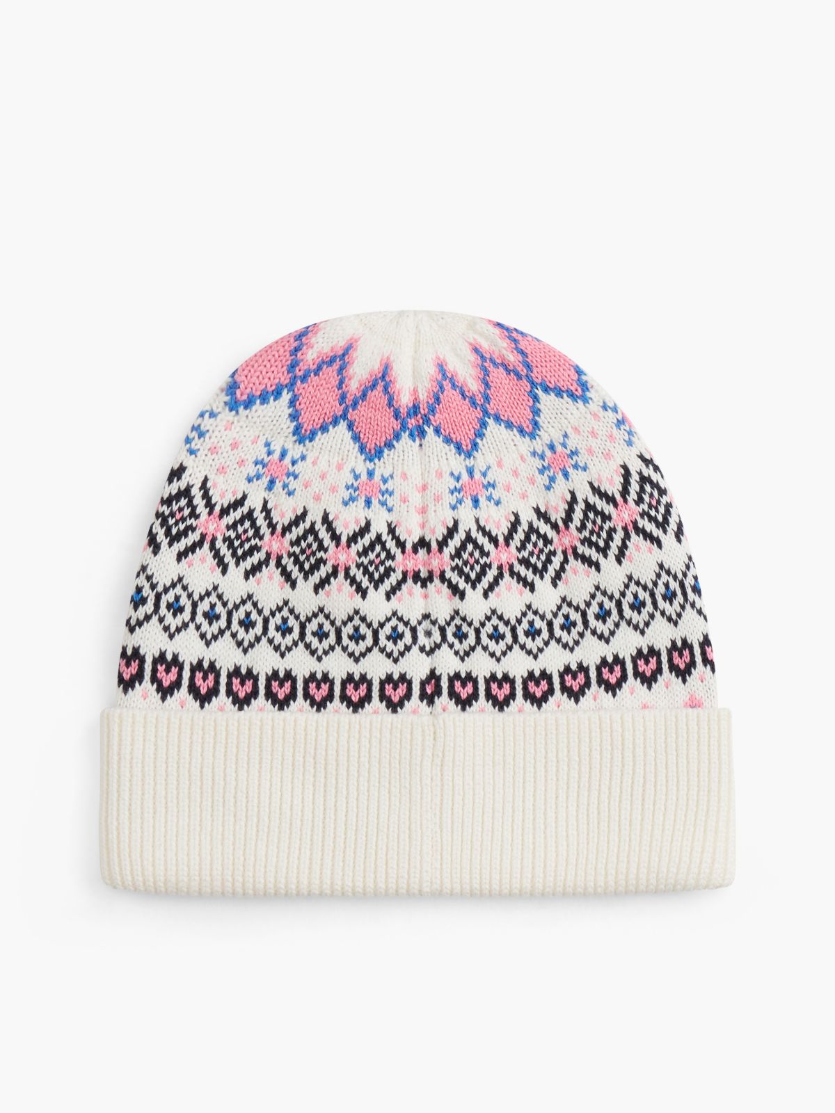 Kids' Fair Isle Beanie — Ivory Silk/Multi